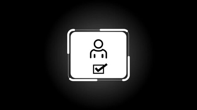 Glowing Know your customer (KYC) concept. Businessman use laptop with identity verification symbol for Increase financial security and access personal financial data. Biometrics security.