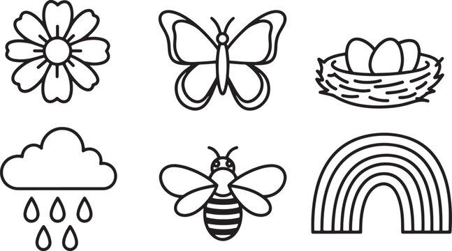 Black and white bee insect drawing.
