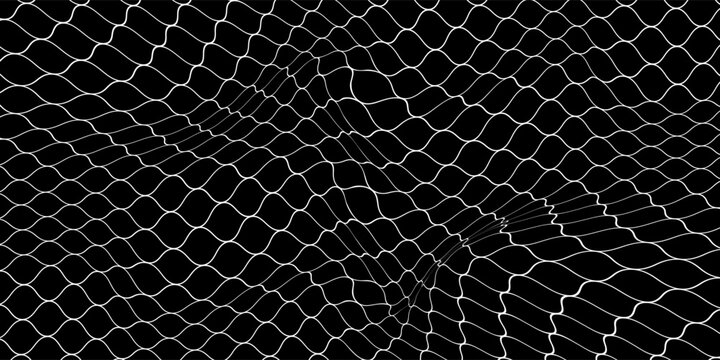 Net texture pattern on white background. Net texture pattern for backdrop and wallpaper. Realistic net pattern with black squares. Geometric background, vector Eps10