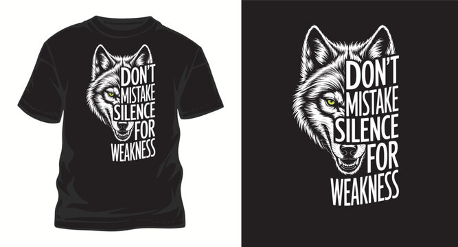 Wolf dont mistake silence for weakness t-shirt.