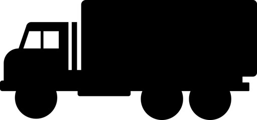 Military vehicle truck tank armored car icons, transport carrier combat vehicle vector pack, army convoy transport silhouette and outline flat line black style isolated design elements © Asia
