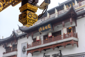 Fototapeta premium 16 April 2026 God City old historical Chinese Architecture in Shanghai at the Bund in China