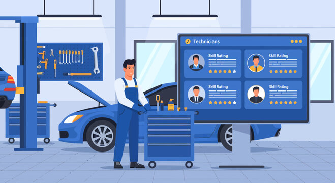Mechanic Working on a Car 13.