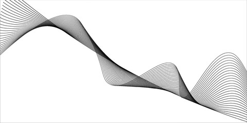 Fototapeta premium Minimal abstract background. Optical illusion, wavy thin lines eps 10
