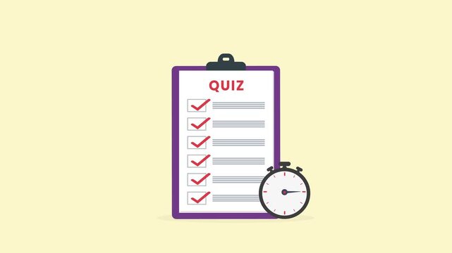 Quiz checklist , online test exam form