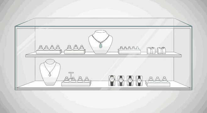 Jewelry Display Case With Necklaces Earrings 6.