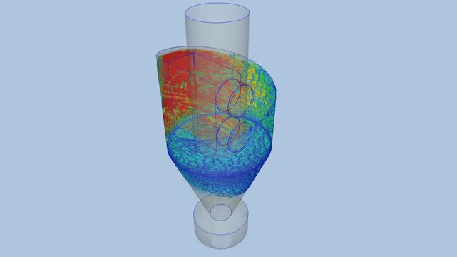 CFD simulation Computational fluid dynamics - Cyclone airflow simulation