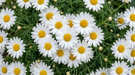 Fototapeta premium White daisies in a soft light, showing delicate beauty in a natural setting 