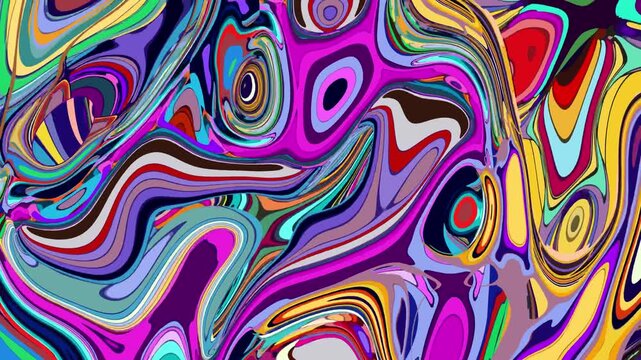 Vibrant abstract swirl pattern with colorful fluid shapes