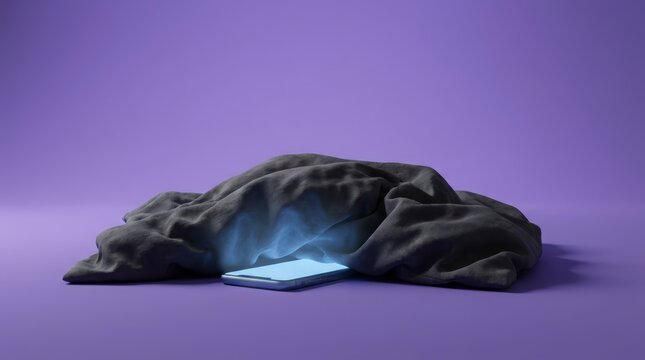Digital addiction concept representing compulsive late-night screen habits and emotional dependency