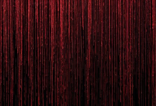 Abstract Texture of Digital Red Light Rain Falling Vertically on Black Background