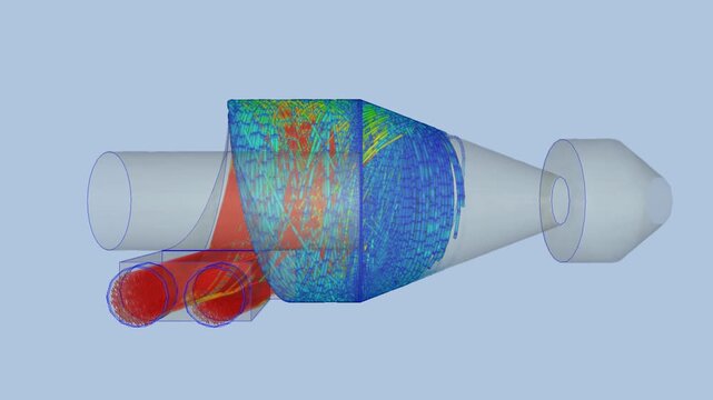 CFD simulation Computational fluid dynamics - Cyclone airflow simulation