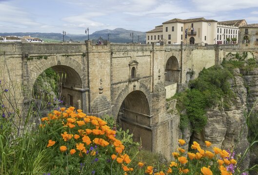El Puente Nuevo bridge, Ronda, Malaga province, Andaluc&iacute;a, Spain