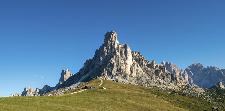 La Gusela peak at Passo Giau, Dolomites, South Tyrol, Trentino-Alto Adige, Italy