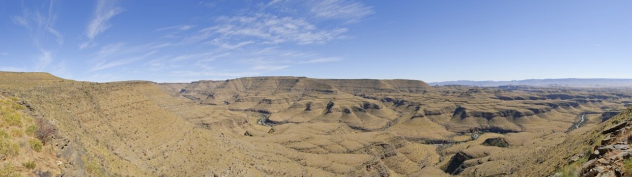 On a hike around the canyon on the grounds of the Zebra River Lodge, Namibia, Africa