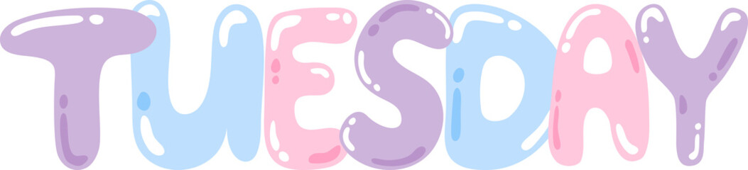 tuesday name typography © Khanty