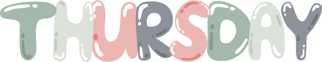 thursday name typography © Khanty