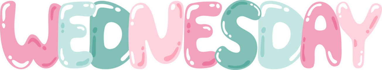 wednesday name typography © Khanty