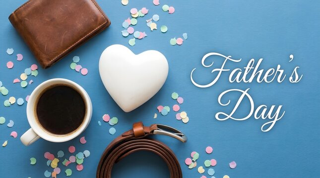 Father's day gift ideas with coffee and leather accessories