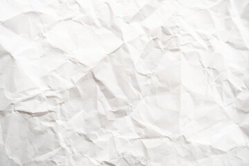Naklejka premium Grunge wrinkled white color paper textured background with copy space. Use for decoration or layer