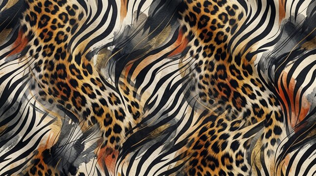 Abstract floral and leaf pattern design