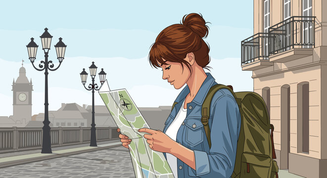 Young man wearing virtual reality headset and holding controllers experiencing a digital tour of paris with the eiffel tower in the background vr travel and metaverse concept illustration