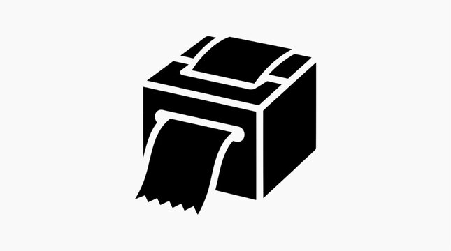 A graphic illustration of a paper shredder in black and white, ready to destroy sensitive documents.