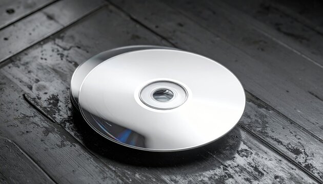 A stack of shiny CD and DVD discs creates a colorful reflection of digital data and media software isolated on a compact computer storage medium