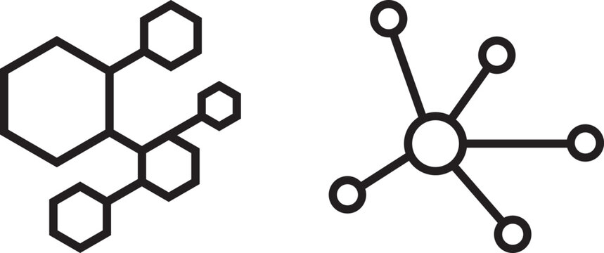 Hormones icon symbol, Set of line icons pack