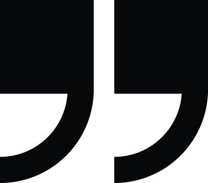 Quotation marks sign. remark sign. Black quotes icons collection.   inverted comma symbol. speech and typography design 