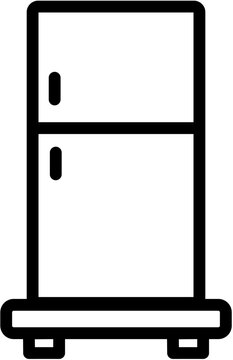 Modern Refrigerator Line Icon Vector Illustration