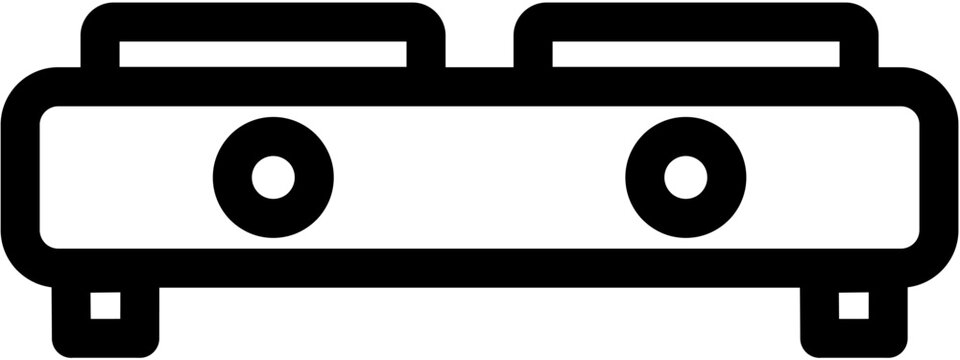Modern Gas Stove Line Icon Vector