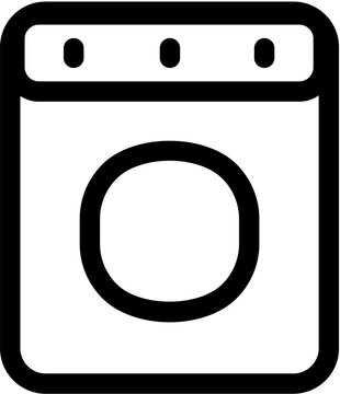 Modern Washing Machine Line Icon Vector Illustration