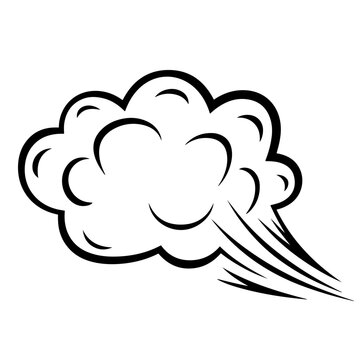 comic smoke explosion motion effect