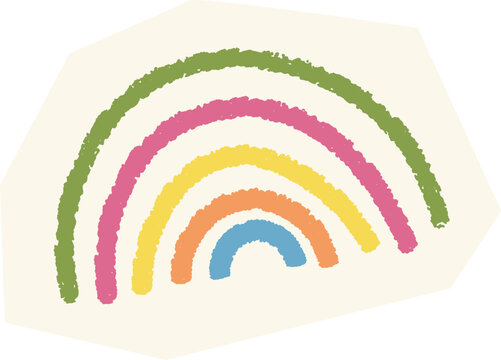 Rainbow Arches Crayon Doodle Scrapbook