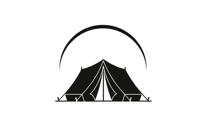 Black tent under an abstract arch © Muhammad