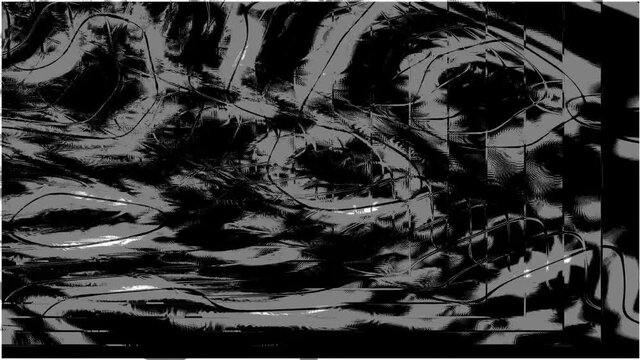 Dynamic Black White Ink Marble Flowing Texture Motion Background With Organic Liquid Swirl Patterns