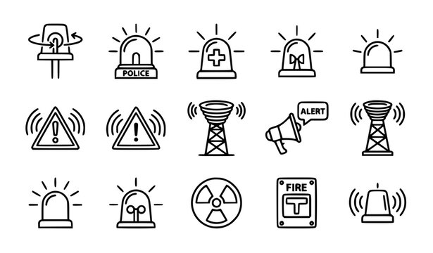 Emergency alert icons