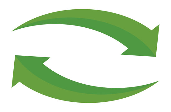 green recycling arrow. renewable ecological and natural icon element