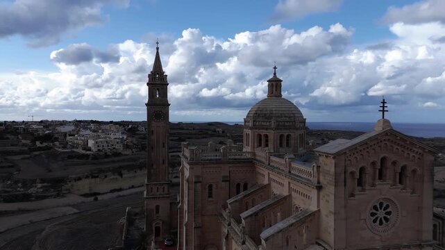 Ta Pinu Basilica in Gozo landscape