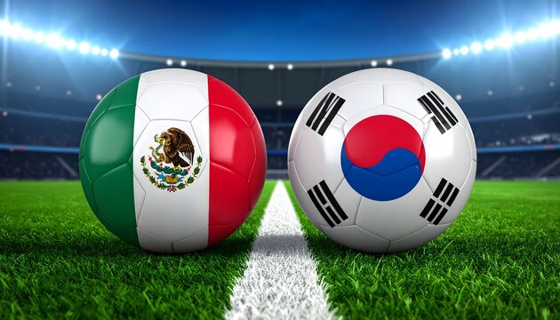 Mexico vs South Korea Football World Cup 2026 group match concept