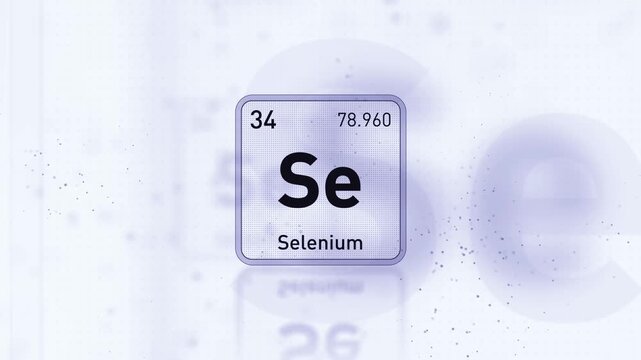 Periodic Table Element Selenium Se Animation. Modern and Minimal Design.