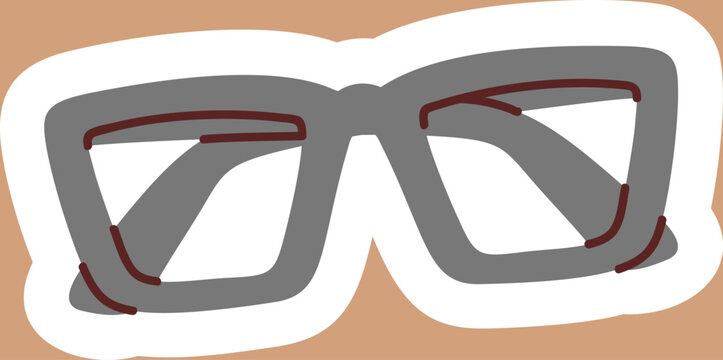 Glasses Frame With Thick Rim Cartoon
