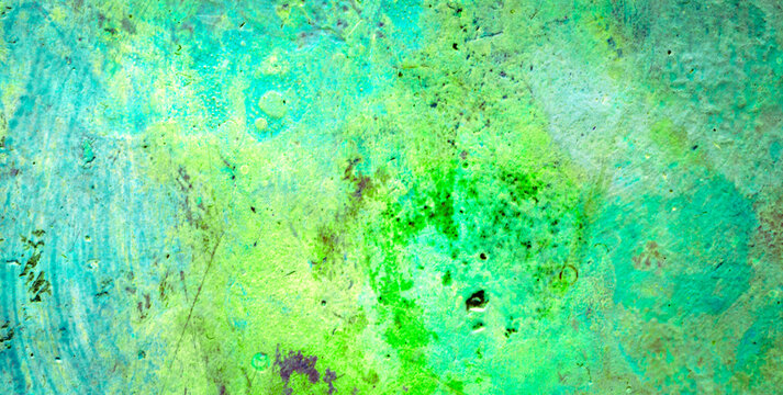 Fine Abstract Composition with Dark Flowing Ebru Art