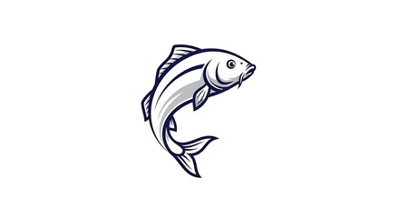 Naklejka premium Elegant Fish Illustration - A Graceful Aquatic Creature.