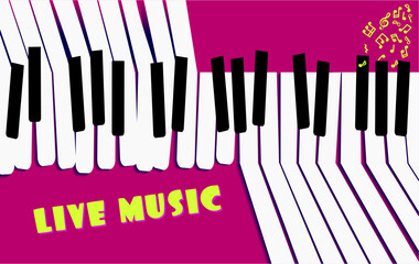 Fototapeta premium festival concert. Poster Music festival, vector concept. template flyer. vector illustration.