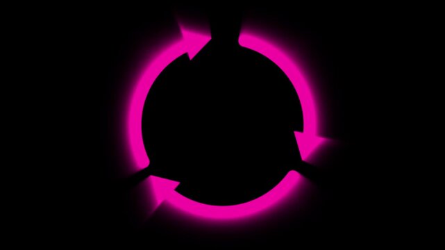 Pink Neon Rotating Arrow Loop &mdash; Vibrant Y2K Motion Element