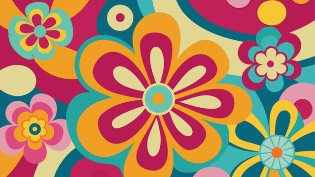 Vibrant flower pattern