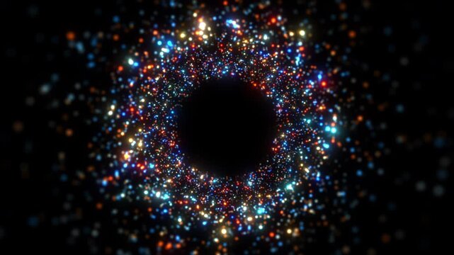 glowing blue red light tunnel background loop