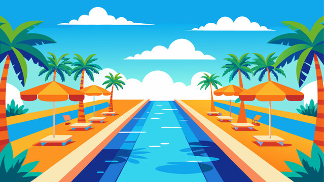 Tropical poolside paradise